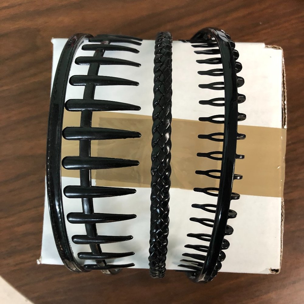 Set of 4 Black Headbands